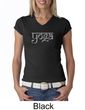 Ladies Yoga T-shirt Sanskrit Yoga Text V-Neck Shirt