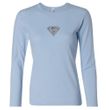 Ladies Yoga T-Shirt Super OM Small Print Long Sleeve Shirt