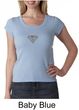 Ladies Yoga T-Shirt Super OM Small Print Scoop Neck Shirt