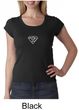 Ladies Yoga T-Shirt Super OM Small Print Scoop Neck Shirt