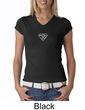Ladies Yoga T-Shirt Super OM Small Print V-Neck Shirt