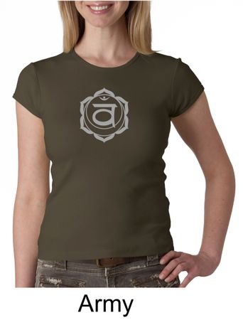 Ladies Yoga T-shirt Swadhisthana Chakra Symbol Crew Neck Shirt