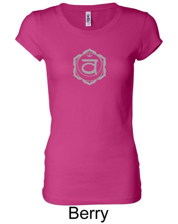 Ladies Yoga T-shirt Swadhisthana Chakra Symbol Longer Length Shirt