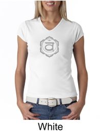 Ladies Yoga T-shirt Swadhisthana Chakra Symbol V-neck Shirt