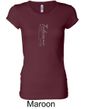 Ladies Yoga T-shirt Tadasana Mountain Pose Longer Length Shirt