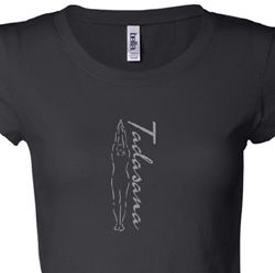 Ladies Yoga T-shirt Tadasana Mountain Pose Longer Length Shirt