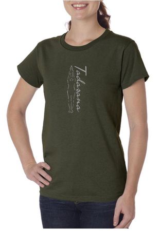 Ladies Yoga T-shirt Tadasana Mountain Pose Organic Tee