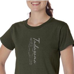 Ladies Yoga T-shirt Tadasana Mountain Pose Organic Tee