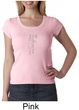 Ladies Yoga T-shirt Tadasana Mountain Pose Scoop Neck Shirt