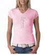 Ladies Yoga T-shirt Tadasana Mountain Pose V-Neck Shirt