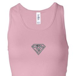 Ladies Yoga Tank Super OM Small Print Longer Length Racerback Tanktop