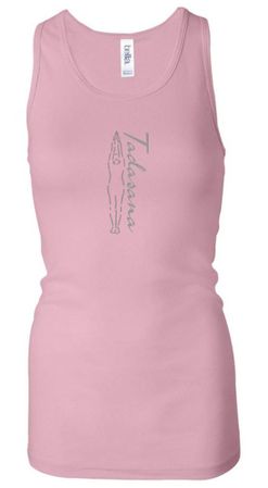 Ladies Yoga Tank Tadasana Mountain Pose Longer Length Racerback Tank