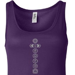 Ladies Yoga Tank Top 7 Chakras Meditation Longer Length Tanktop Ladies Yoga Tank Top 7 Chakras Meditation Longer Length Tanktop