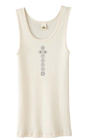 Ladies Yoga Tank Top 7 Chakras Meditation Organic Tanktop
