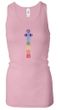 Ladies Yoga Tank Top 7 Colored Chakras Longer Length Racerback Tank