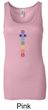 Ladies Yoga Tank Top 7 Colored Chakras Longer Length Tanktop