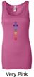 Ladies Yoga Tank Top 7 Colored Chakras Longer Length Tanktop