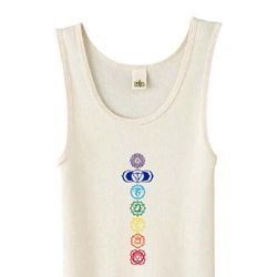 Ladies Yoga Tank Top 7 Colored Chakras Organic Tanktop Ladies Yoga Tank Top 7 Colored Chakras Organic Tanktop