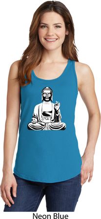 Ladies Yoga Tank Top At Peace Buddha Tanktop