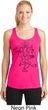 Ladies Yoga Tank Top Black Sketch Ganesha Dry Wicking Racerback