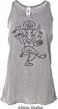Ladies Yoga Tank Top Black Sketch Ganesha Flowy Racerback