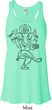 Ladies Yoga Tank Top Black Sketch Ganesha Flowy Racerback
