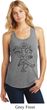 Ladies Yoga Tank Top Black Sketch Ganesha Racerback
