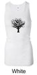 Ladies Yoga Tank Top Black Tree of Life Longer Length Racerback Tank