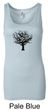 Ladies Yoga Tank Top Black Tree of Life Longer Length Tanktop