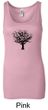 Ladies Yoga Tank Top Black Tree of Life Longer Length Tanktop