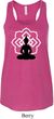 Ladies Yoga Tank Top Buddha Lotus Pose Flowy Racerback
