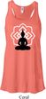 Ladies Yoga Tank Top Buddha Lotus Pose Flowy Racerback