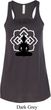Ladies Yoga Tank Top Buddha Lotus Pose Flowy Racerback