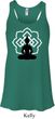 Ladies Yoga Tank Top Buddha Lotus Pose Flowy Racerback