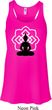 Ladies Yoga Tank Top Buddha Lotus Pose Flowy Racerback
