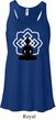 Ladies Yoga Tank Top Buddha Lotus Pose Flowy Racerback