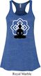 Ladies Yoga Tank Top Buddha Lotus Pose Flowy Racerback