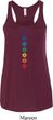 Ladies Yoga Tank Top Diamond Chakras Flowy Racerback