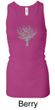 Ladies Yoga Tank Top Grey Tree of Life Longer Length Racerback Tanktop
