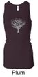 Ladies Yoga Tank Top Grey Tree of Life Longer Length Racerback Tanktop