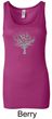 Ladies Yoga Tank Top Grey Tree of Life Longer Length Tanktop