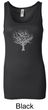 Ladies Yoga Tank Top Grey Tree of Life Longer Length Tanktop