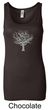 Ladies Yoga Tank Top Grey Tree of Life Longer Length Tanktop