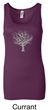 Ladies Yoga Tank Top Grey Tree of Life Longer Length Tanktop