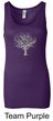 Ladies Yoga Tank Top Grey Tree of Life Longer Length Tanktop