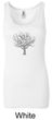 Ladies Yoga Tank Top Grey Tree of Life Longer Length Tanktop