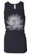 Ladies Yoga Tank Top Lotus Flower Longer Length Racerback Tanktop
