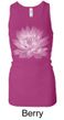 Ladies Yoga Tank Top Lotus Flower Longer Length Racerback Tanktop