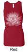 Ladies Yoga Tank Top Lotus Flower Longer Length Racerback Tanktop