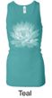 Ladies Yoga Tank Top Lotus Flower Longer Length Racerback Tanktop